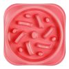 Dog Cat Slow Feeder Bowl Pet No Gulp Feeder Bowl Anti-Bloat Feeding Plate