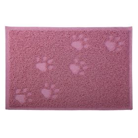 Dog Cat Bowl Mat Pet Food Water Feeding Mat Non-slip Pet Dish Tray Mat Paw Clean Placemat (Option: Square_Pink)