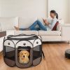 Portable Foldable Pet Tent Exercise Pen Kennel Removable Zipper Top and Bottom Water Resistant Indoor Outdoor Use For Dogs Cats Other Pets