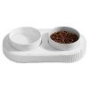Heated Water Bowl For Dogs And Cats Ceramic Heated Pet Water Bowl Food Warmer USB Powered Thermal Pet Bowl Provide Fresh Non Freezing Drinkable Water
