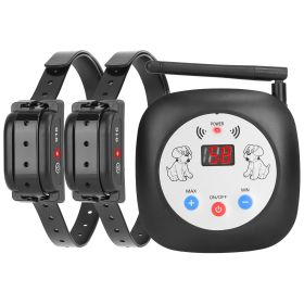 328FT Electric Wireless Dog Fence System With GPS Location Monitor Collar Receiver (tYPE: Dog Fence With 2 Collar)