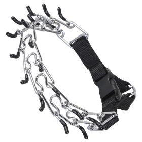 Adjustable Dog Choke Collar Training Chain Dog Necklace with Buckle for Small Medium Large Dogs (Option: M)